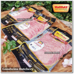 Pork Bali Mama's Soejasch frozen bacon BACK BACON sliced 250g